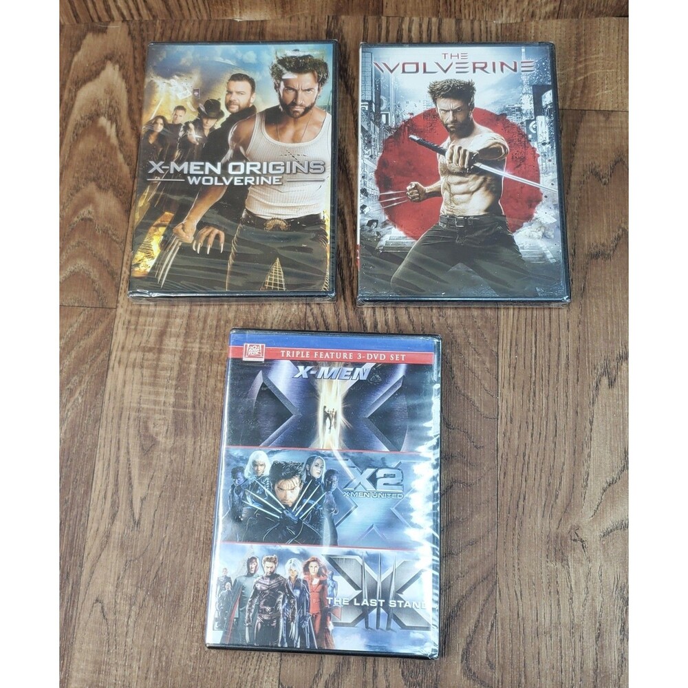 X-Men Origins Wolverine The Wolverine X-Men Triple Feature DVD Lot NEW